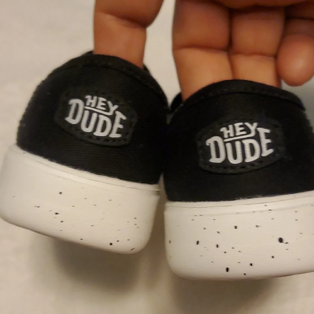 Hey Dude Kids Black Moccasins